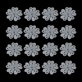 iFlyMaes - 50 clips de globo portátiles con forma de flor para decoración de bodas, cumpleaños, fiestas, día festivo, 5 en 1, con forma de flor