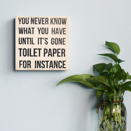 ARTGIFTHOU Farmhouse Distressed Wood Box Sign Vintage Signs Decor for Home Wall/Tabletop/Shelf/Office Decoration Art, You Never Know What You Have Until It's Gone