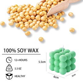 2PCS Bubble Candle, Cube Soy Wax Bubble Candles, Handcrafted Natural Scented Aesthetic Bubble Candle Set for Home Bedroom Decor, Birthday Mothers Day Gifts