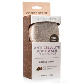 Spongeables - Gel anticelulítico para el cuerpo en una esponja, Coffee