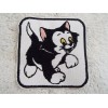 Unbranded Black White CAT 4" Embroidery Iron-on Patch (E17)