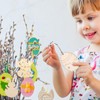 KSVFTB 40 Pcs Easter Crafts for Kids, Wooden Eggs, Wooden