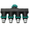 4 Way Hose Splitter, Metal Hose Connector, 2 Pack Heavy