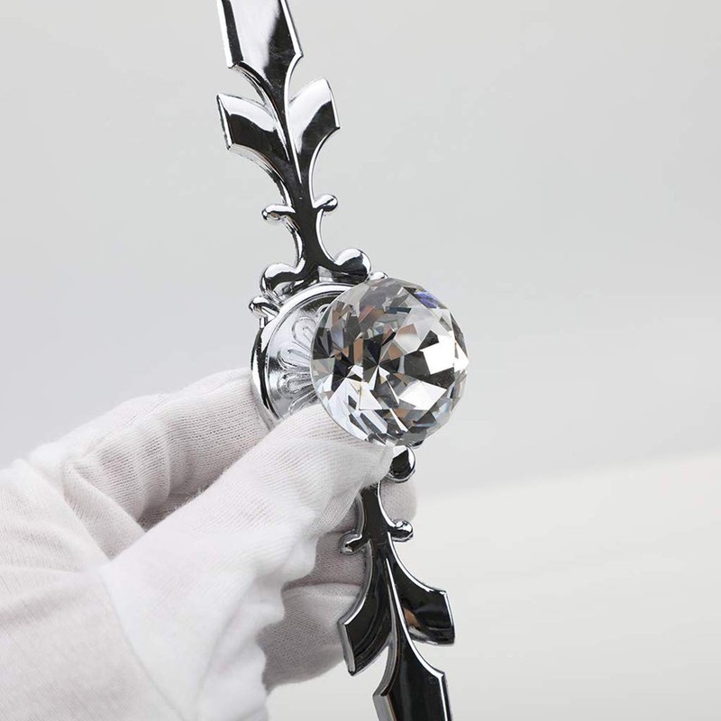 ESreake Drawer Dresser Knobs Pull Handles, 12 Pack Diamond Clear