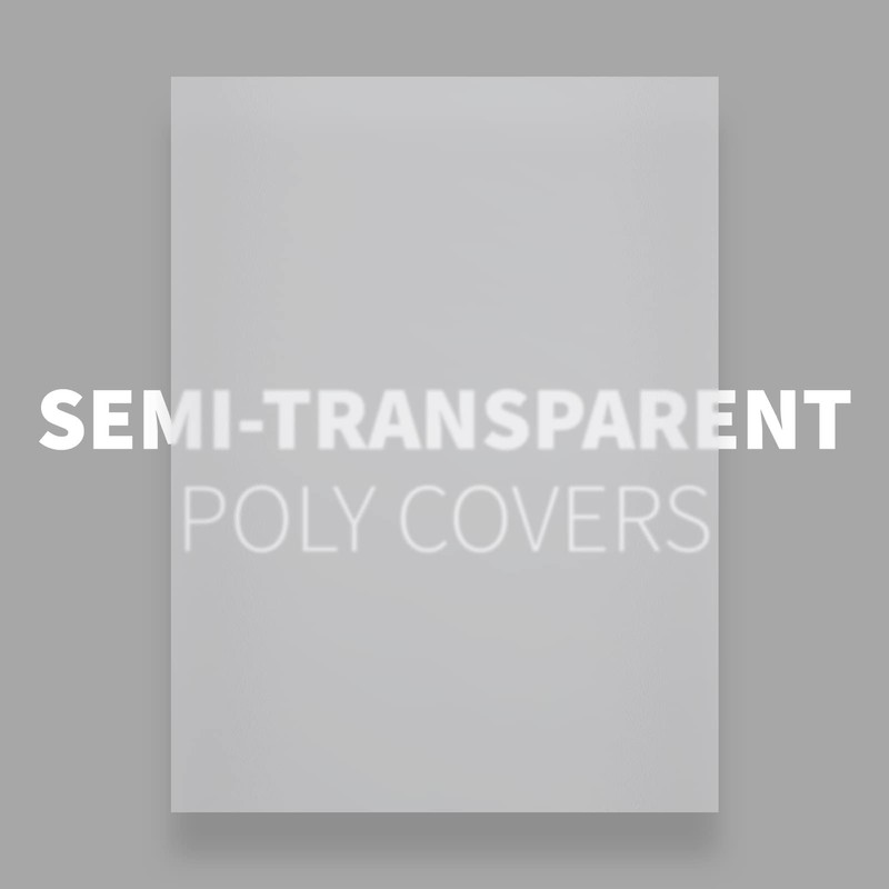 Binditek 50 Pack 20 Mil Frosted Polycover, Semi-Transparent Binding Covers,
