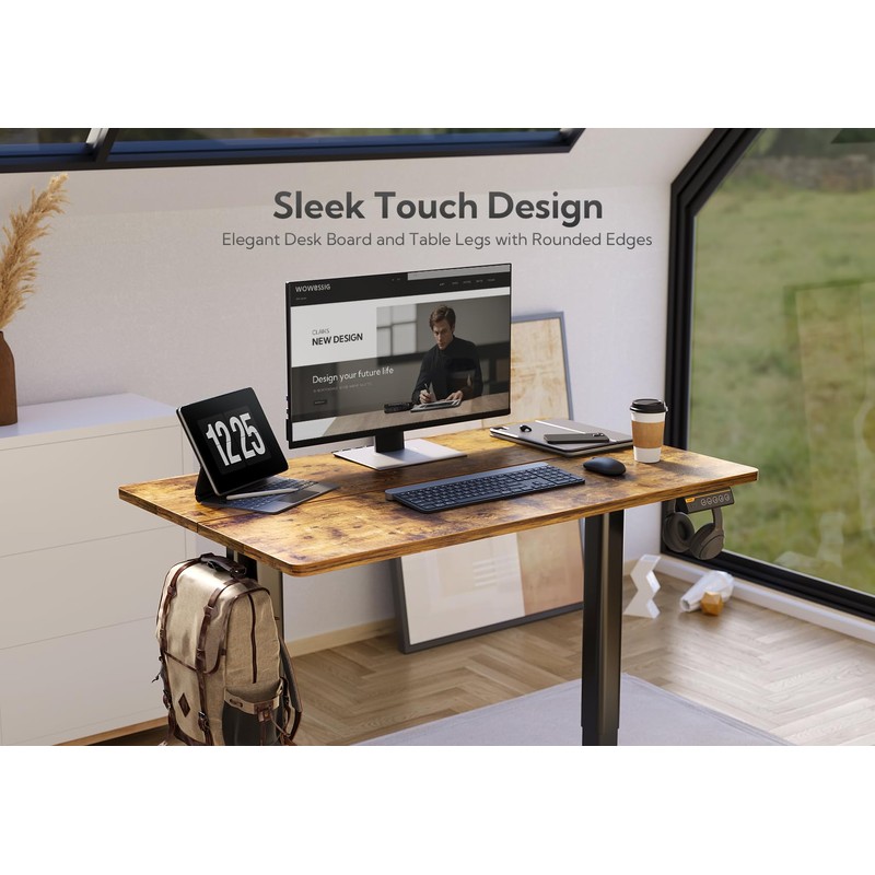 Claiks Electric Standing Desk, Adjustable Height Stand up Desk, 24x48
