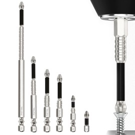 High Magnetic Screwdriver Drill Bit Set, 6PCS Anti-Slip Magnetic Drill Bits for Impact Driver, Durable and Precision Screwdriver Bits Kit (25mm, 50mm, 65mm, 70mm, 90mm, 150mm)