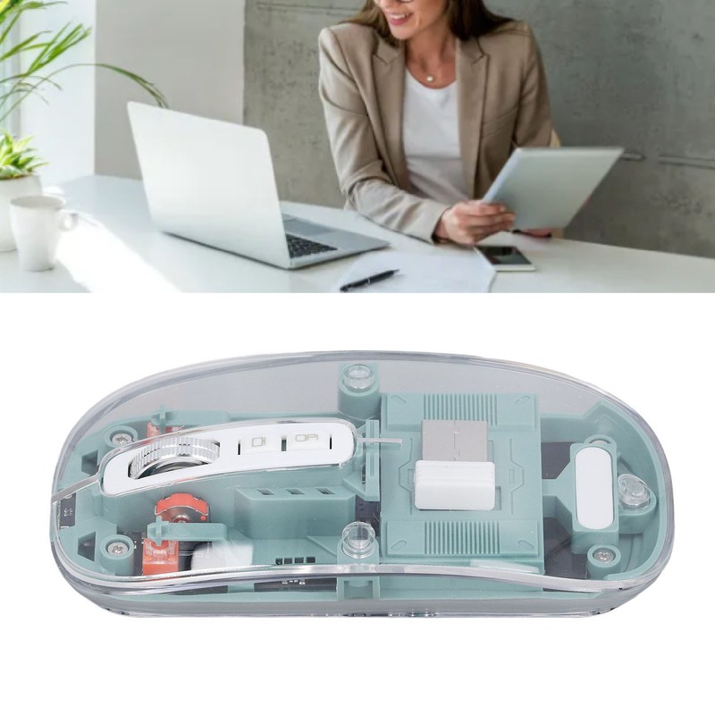 Bluetooth Wireless Mouse BT1 BT2 2.4GHz 3 Mode Silent Adjustable