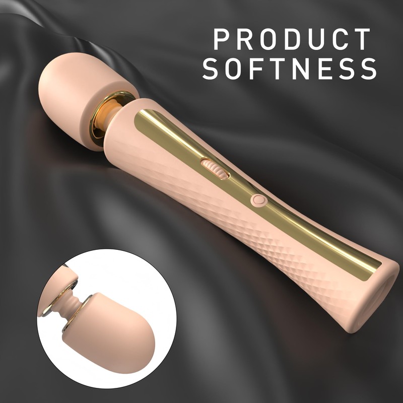 Handheld Massager - Rechargeable Vibration Massage, Flexible Round Head Massage