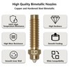 5PCS 0.4mm Nozzles for Centauri Carbon, 3D Printer Copper Alloy