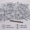 SKIR'CO (Pack of 30) Large Flange Aluminium Blind Rivets 4.8