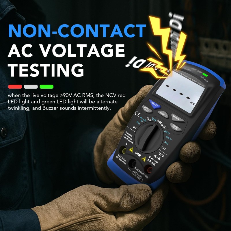 SURLABA Smart Digital Multimeter, XF-41B Spannung Amperemeter AC DC 600V,