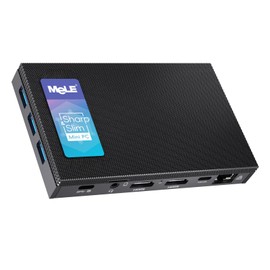 MeLE Quieter3C Fanless Mini PC N5105 8GB 128GB Small Desktop Computer Triple Display Dual HDMI Micro PC WiFi 5 BT5.1 Ethernet Unlocked Bios Full Function USB-C on Office/Home/Astrophotography