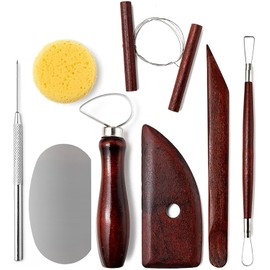 LINPHCEY 8-Piece Clay Sculpting Tools Set Perfect for Polymer Air Dry Modeling Clay Beginners & Professionals Ideal for DIY Pottery & Ceramics Tools for Clay Sculpey Sculpting & Crafting