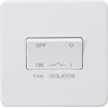 Knightsbridge SF1100MW Screwless 10A 3 Pole Fan Isolator Switch-Matt White,