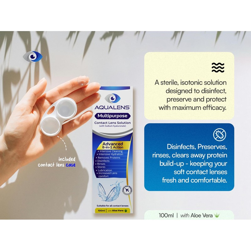 Aqualens Contact Lens Solution · in-Flight Pack · 100ml ·
