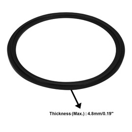 DERNORD 4" Tri Clamp Buna-N (NBR) Sanitary Gasket Fits Tri-Clover Type Ferrule (Pack of 15)