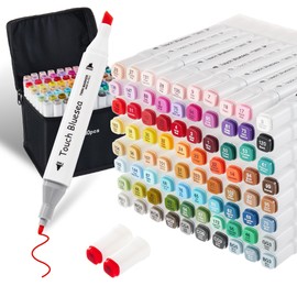 Y YOMA Alcohol Markers, 80 Colors Dual Tip White Barrel, Art Markers Set for Kids and Beginners, Drawing, Coloring, Sketching, Illustration and Coloring Books