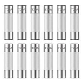 ALLECIN Microwave Fuse 20A 250V Slow Blow 6X30MM Time Delay Ceramic Cartridge Fuses 20 Amp 250 Volt T20A Universal Compatible Replacement Parts for GE WB27X10388 Kenmore Microwaves (Pack of 12pcs)