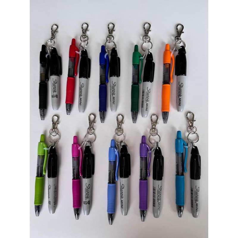 Gel pen and permanent marker pens for nurse badge reel