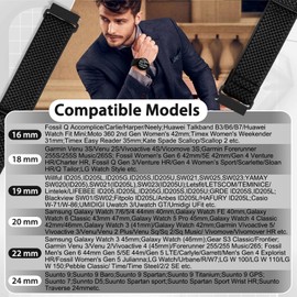 TumpCez - Quick Release Elastic Nylon Watch Straps - Band Width- 16mm 18mm 19mm 20mm 22mm 24mm Watch Straps -Choose Colour & Width