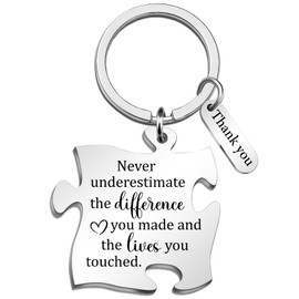 Cxulquvs Appreciation Gifts Thank You Keychain for Boss Coworker Teacher Caregiver Best Farewell Retirement Gifts for Coworkers Women Men