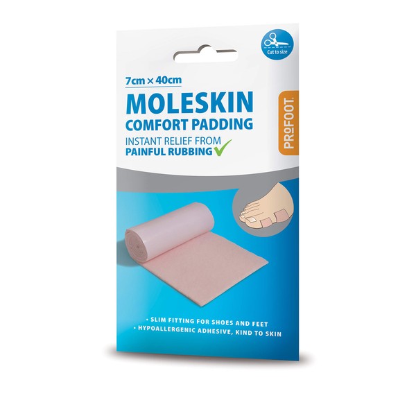 Profoot Moleskin for Instant Relief from Painful rubbing Ideal for blisters, bunions, callouses and Foot discomfort - Pack of 2