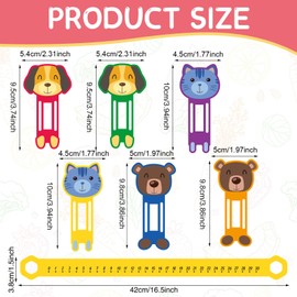 Eersida 24 Pcs Slide and Learn Number Lines 0 to 30 PVC Math Number Line for Student Animal Positive Integers Slide Rules Childhood Education Materials for School,16.5 x 1.5 Inch (Chic Color)