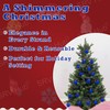 3x Blue 10M Christmas Bead Chains, Luxury Plastic Garland for