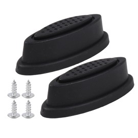 BQLZR Luggage Holder Side Bolt Base Replacement Black Feet Pad for Suitcase Pack of 2