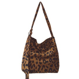 AioTio Women's Handbag Shoulder Bag Women's Handbag Large Fabric Bag Shopping Bag, Leopard Ⅱ