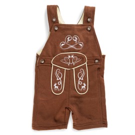 Schöneberger Trachten Couture Lederhosen Baby Overall – Romper Oktoberfest Outfit with Suspenders – Bodysuit Joni (3-4T)