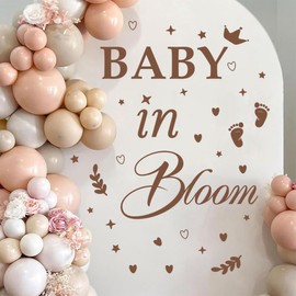 Baby In Bloom Baby Shower - Baby In Bloom Baby Shower Decorations,Baby In Bloom Sign,Baby In Bloom Backdrop,Baby Shower,Gender Reveal Girl or Boy Baby Shower,Backdrop Pregnancy Party Supplies Decor
