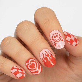 MOYOU LONDON Semi Cured Gel Nail Strips - 20 Pcs. Nail Wraps for Salon-Quality Manicure - Works with Any UV Lamp - Easy to Apply, Trim, & Remove Gel Stickers