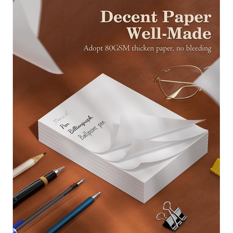 Roneky Notepads A6, 6 Pack Small Note Pads, Server Note