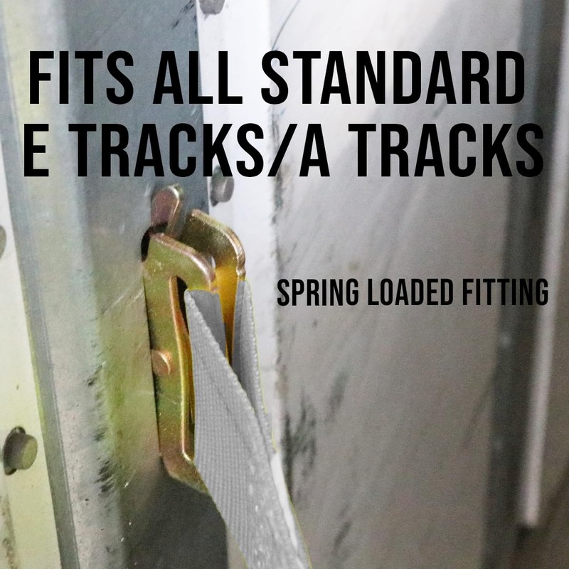 BoxerTool 2 Pack E-Track Ratchet Straps - 2" x 16ft