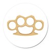 CafePress Brass Knuckles 5.5" Round Car Magnet Magnetic Bumper Display