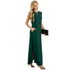 GRECERELLE Women's Summer Crew Neck Loose Split Casual Long Maxi