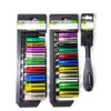 SAE/METRIC Deep Wall Color Coded Socket Sets With Composite Ratchet