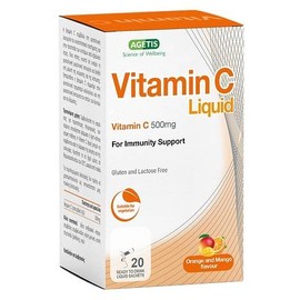 AGETIS VITAMIN C 500MG LIQUID 20SACHETS
