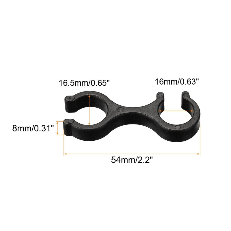 PATIKIL トレッキングポールクリップ 4個 ウォーキングスティック アクセサリー ダブルロッドバックルコネクター 屋外ハイキングキャンプ用