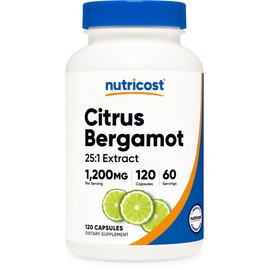 Nutricost Citrus Bergamot Capsules 1,200mg, 120 Capsules - 25:1 Bergamot Extract - 60 Servings, Gluten Free, Vegan & Non-GMO