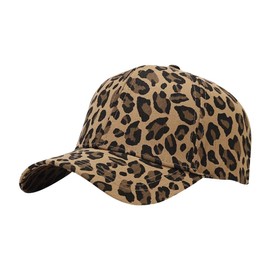 GSHLLO Adjustable Leopard Baseball Cap Retro Sports Ball Hat Low Profile Running Hats Curved Brim Trucker Headwear Summer Cotton Sun Cap