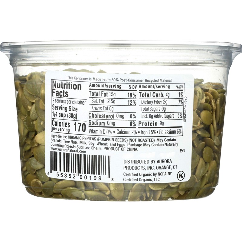 Aurora Products Organic Pepitas, Raw, 10 Ounce