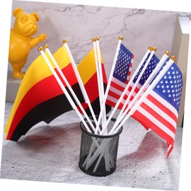 Ipetboom 20pcs Handheld Stick Flags Set Usa Germany Flags for Sports Events Party Decorations