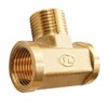 D&DHardware T-Piece Brass 1/2 Inch Female Thread, Threaded Fitting Tee