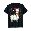 Christmas Llama Shirt Women Men Funny Llama Christmas T-Shirt, black