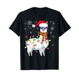Christmas Llama Shirt Women Men Funny Llama Christmas T-Shirt, black