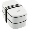 Edge Oval 2-Tier Lunch, 28.7 fl oz (800 ml), White