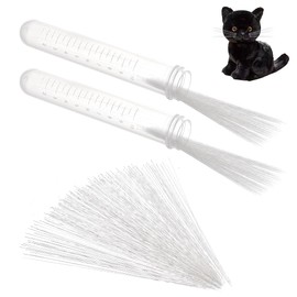 NBEADS 600 Pcs Animal Whiskers for Crafts Needle Felting, 2.79inch Long White Simulated Animal Whiskers Plastic Craft Animal Beards for Cat Mouse Rabbit